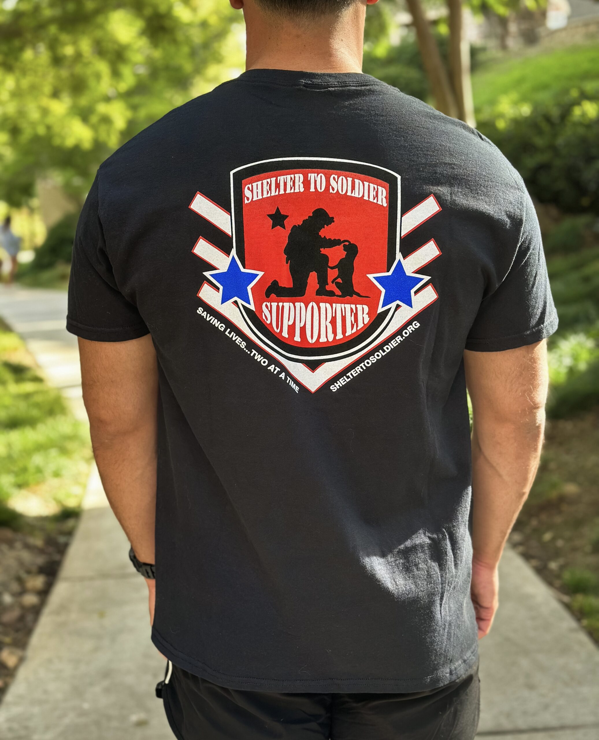 STS Men's T-Shirt: 1st Class Supporter - Shelter to Soldier™